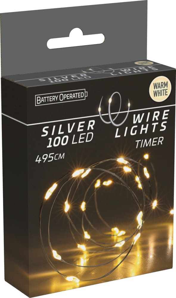 LED Lichterkette Silberdraht, 4.95m Lichterkette Do it + Garden 657156800000 Farbe Silberfarben Bild Nr. 1