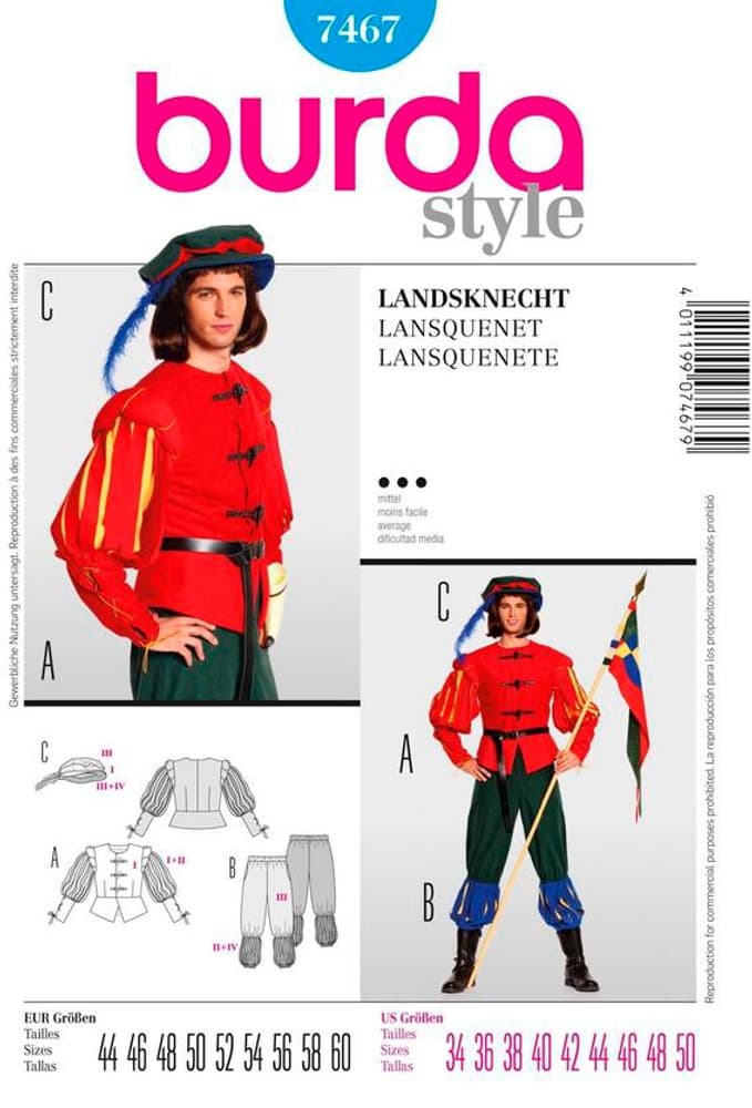 Patron de couture, Landsknecht Patron de Couture burda 669700125216 Photo no. 1