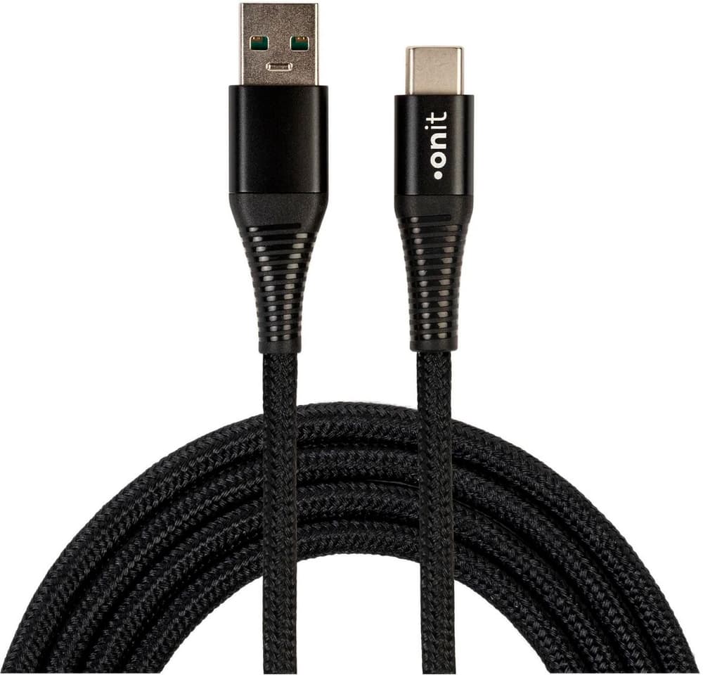 USB A - USB C, 1 m, Noir Câble USB onit 785300183400 Photo no. 1