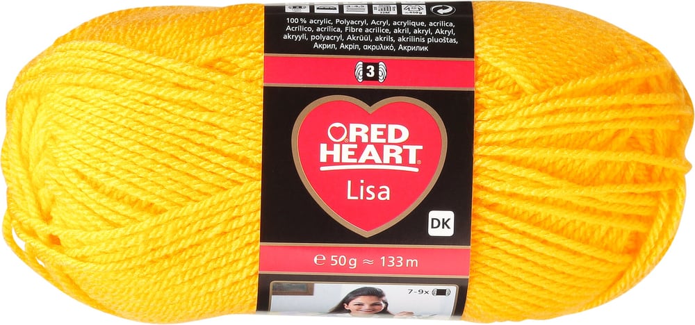 Wolle Lisa Wolle Red Heart 664718700184 Farbe Gelb Bild Nr. 1