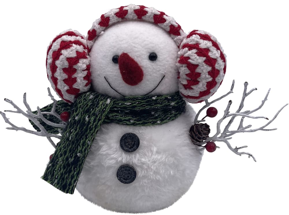 Pupazzo di neve con paraorecchie Figura decorativa Do it + Garden 655152800000 N. figura 1