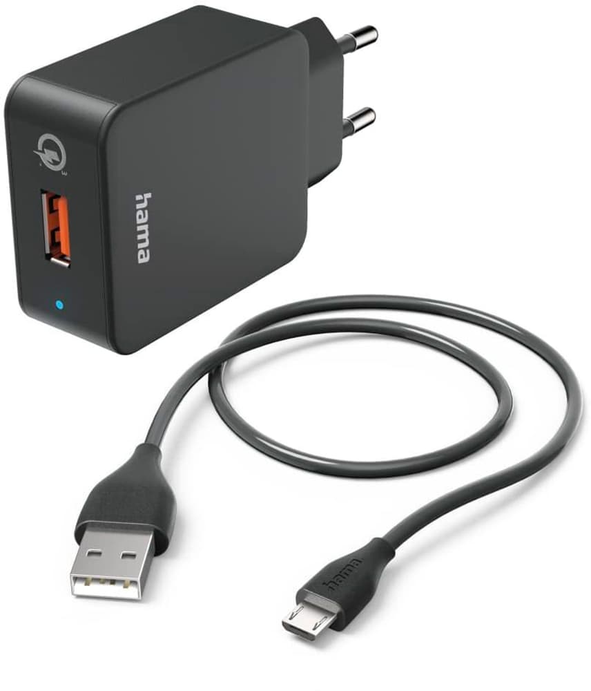 Schnellladegerät mit Ladekabel Micro-USB, Qualcomm, 19,5 W, 1,5 m Universal-Ladegerät Hama 785300173313 Bild Nr. 1