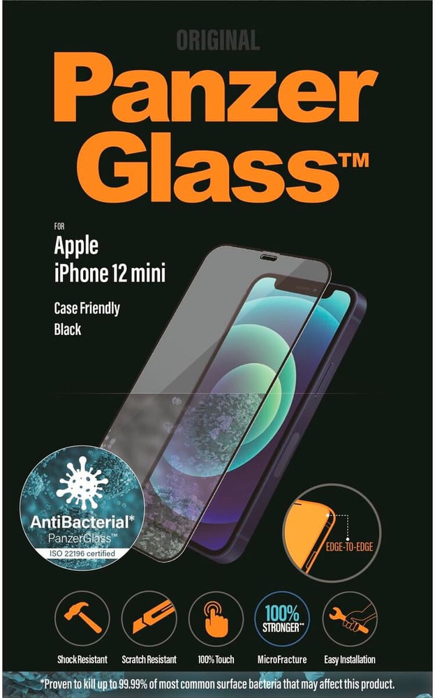 Case Friendly AB iPhone 12 mini Smartphone Schutzfolie Panzerglass 785300187195 Bild Nr. 1