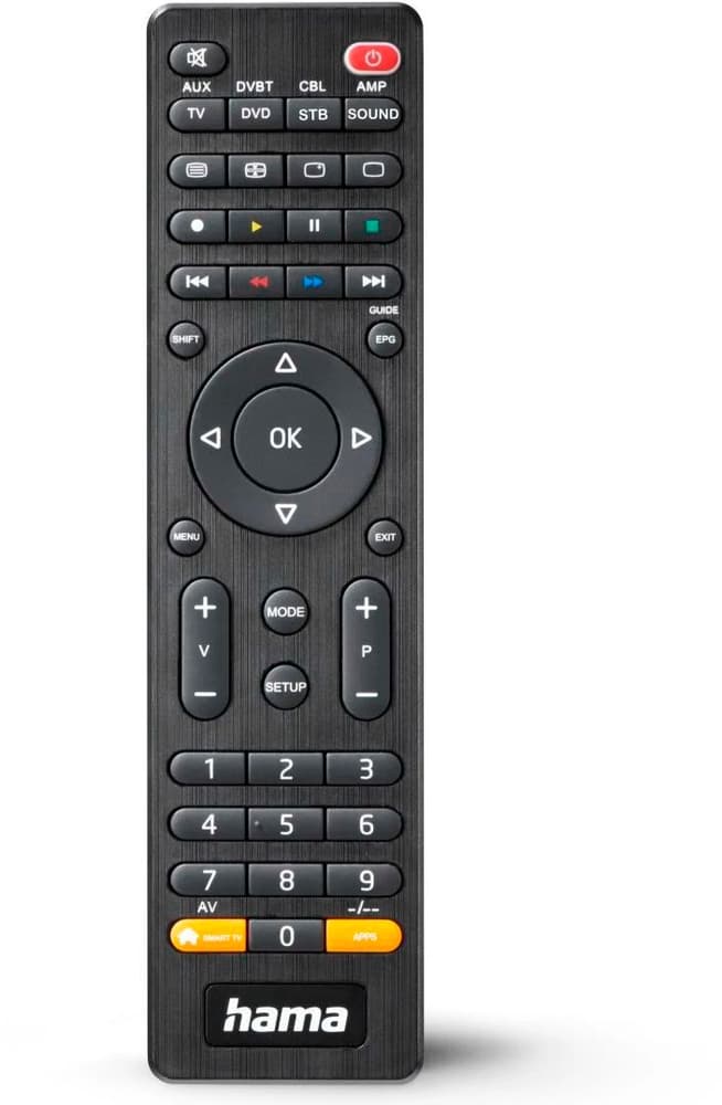 Telecomando universale TV, a infrarossi, per 8 dispositivi, con tasto app Telecomando per TV Hama 785302425475 N. figura 1