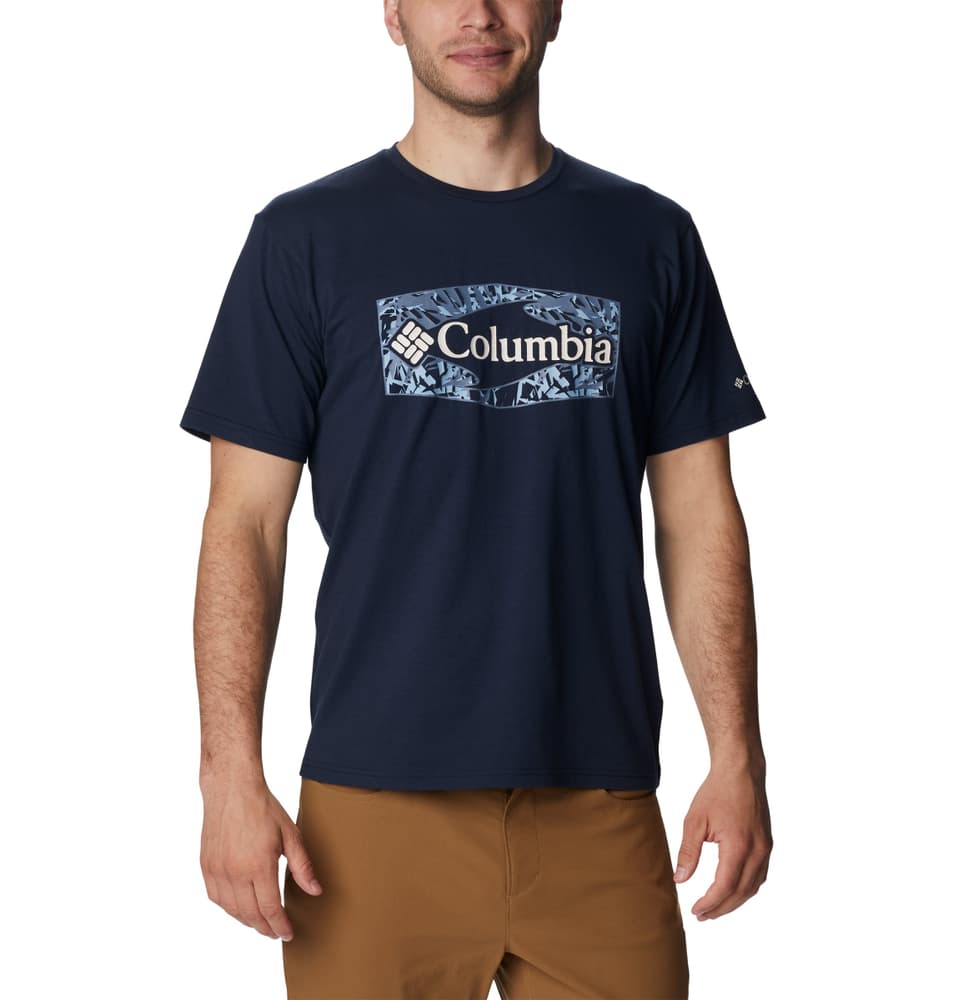Sun Trek Graphic T-shirt de trekking Columbia 465869700322 Taille S Couleur bleu foncé Photo no. 1