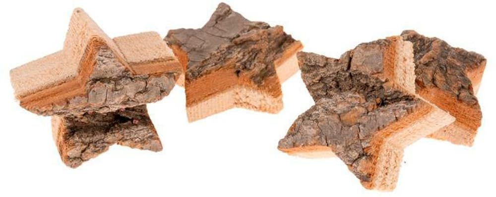 Streudeko Sterneaus Pappelholz 100 g im Netz, Natur, 5x2 cm (DxH) Adventsfloristik Opiflor 785302444608 Bild Nr. 1