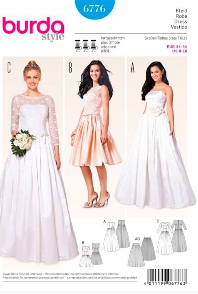Schnittmuster, Brautkleid Schnittmuster burda 669700125167 Bild Nr. 1