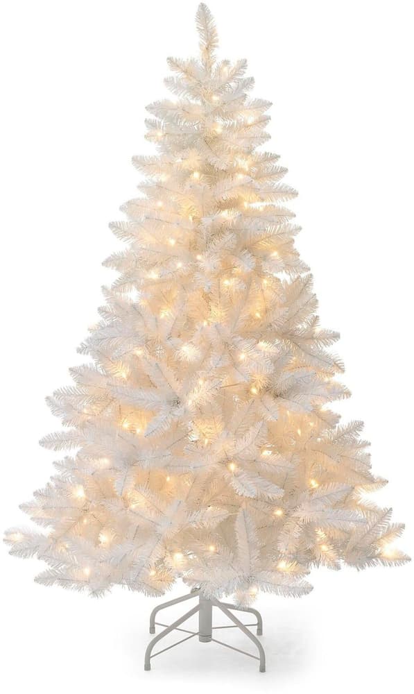 Sapin de Noël 130 LED, 150 cm, blanc Arbre artificiel STT 785302412487 Photo no. 1