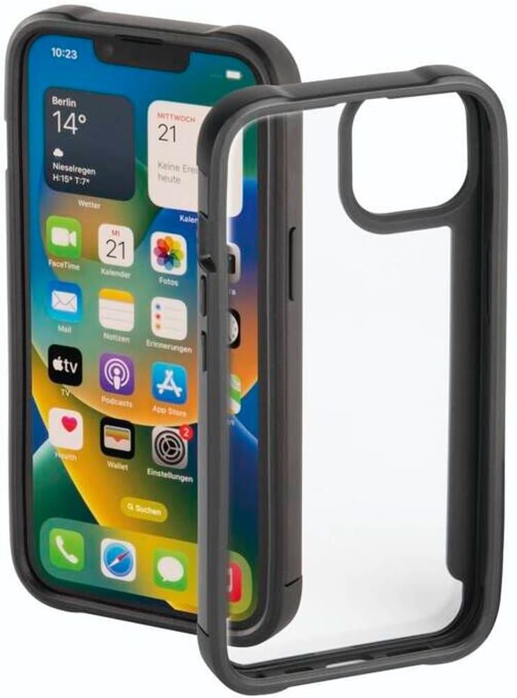 Metallic Frame Apple iPhone 14 Plus, Transparent/Nero Cover smartphone Hama 785300184457 N. figura 1