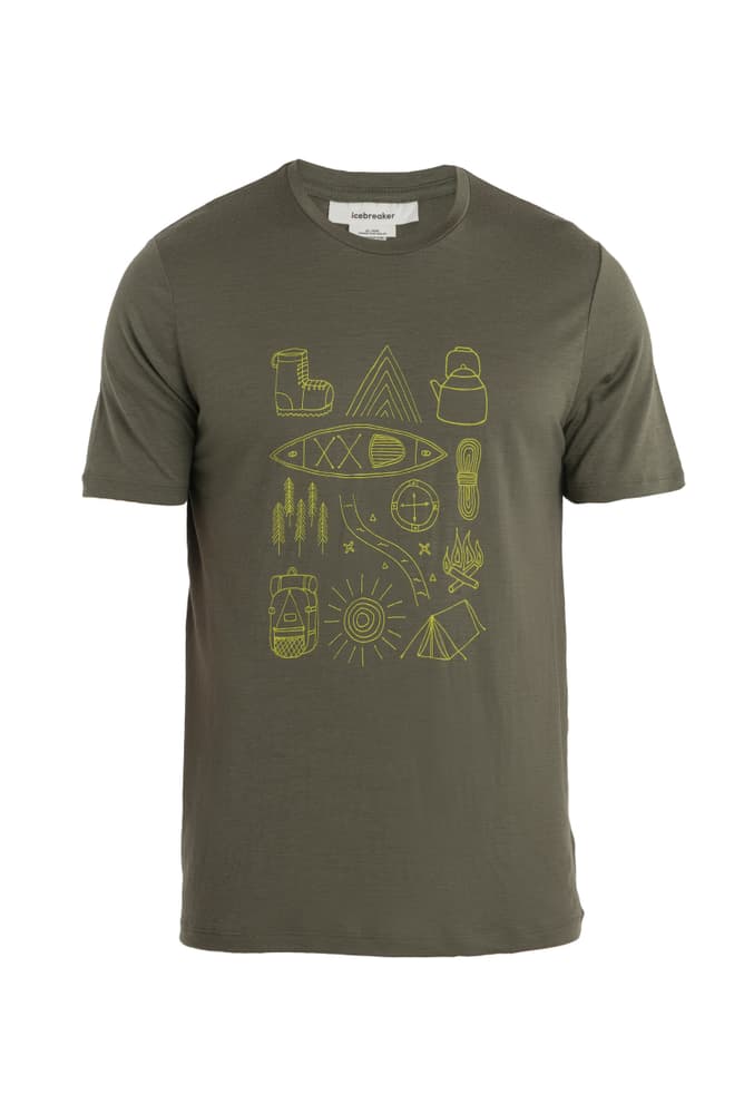 Merino 150 Tech Lite II Camp Essen T-shirt de trekking Icebreaker 467591900667 Taille XL Couleur olive Photo no. 1