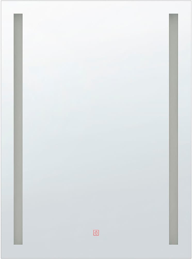Specchio rettangolare da parete a LED 70 x 90 cm argento MARTINET Specchio da bagno Beliani 759187900000 N. figura 1