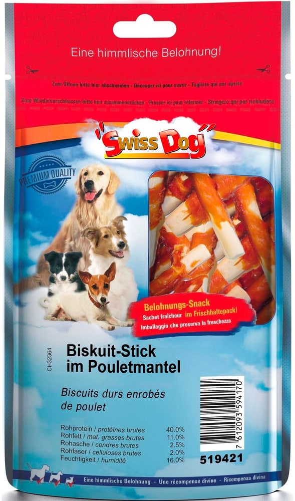 Biskuit-Stick im Pouletmantel 400g Trockenfutter SwissDog 785300193879 Bild Nr. 1