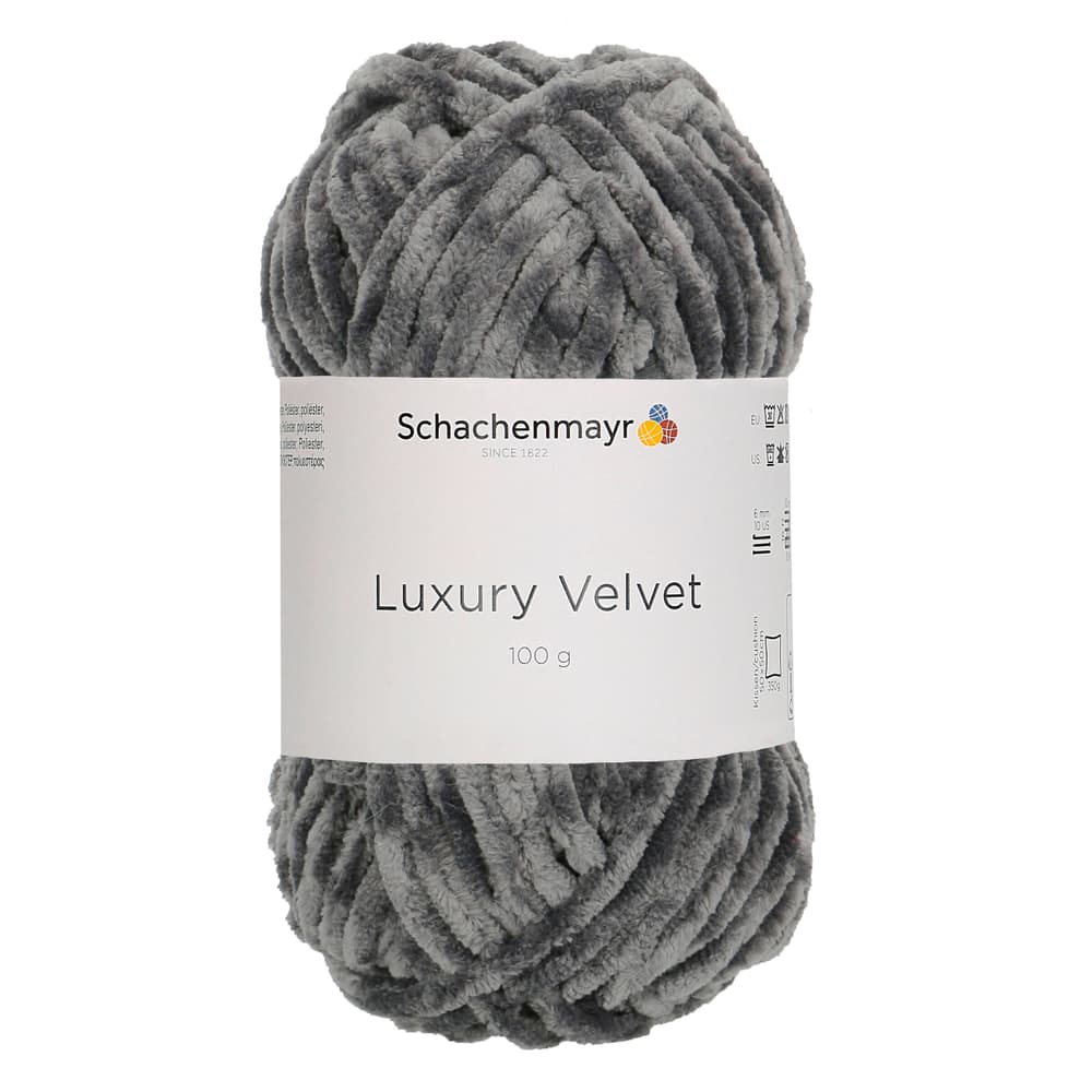 Lana Luxury Velvet Lana vergine Schachenmayr 667089400040 Colore Grigio Dimensioni L: 19.0 cm x L: 8.0 cm x A: 8.0 cm N. figura 1