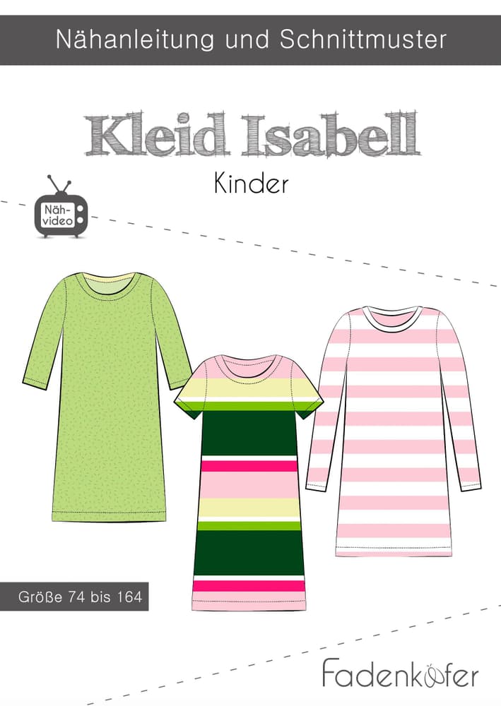 Papierschnittmuster Kleid Isabell Schnittmuster Fadenkäfer 669700125640 Bild Nr. 1