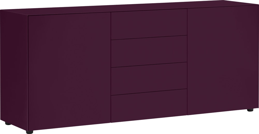 LUX Sideboard 400840800035 Grösse B: 180.0 cm x T: 46.0 cm x H: 74.5 cm Farbe Aubergine Bild Nr. 1