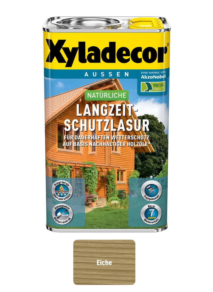 nat. smalto protezione a lungo termine Quercia chiaro 2.5 l Velatura XYLADECOR 661778200000 Colore Quercia chiaro Contenuto 2.5 l N. figura 1