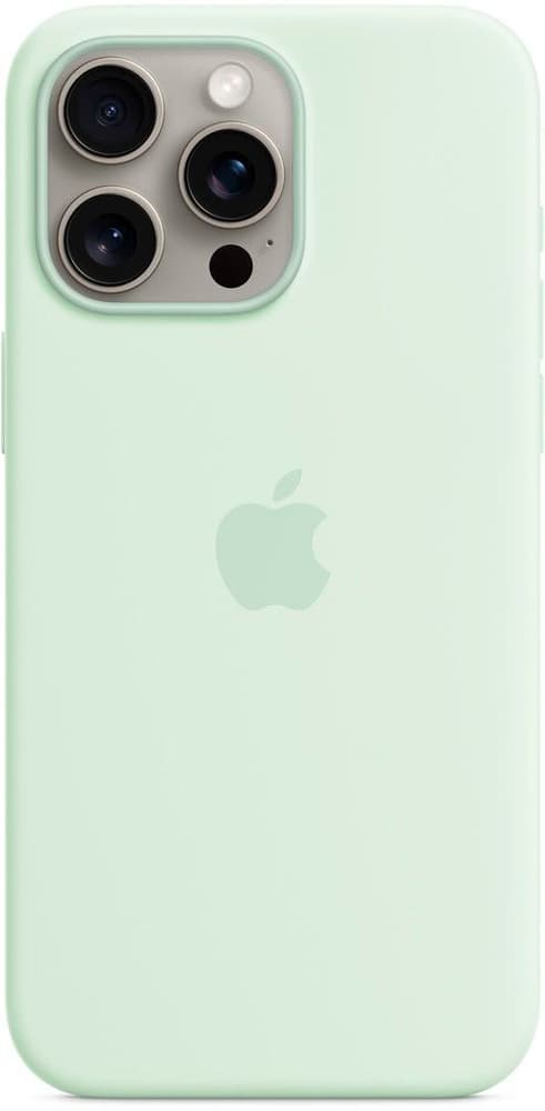iPhone 15 Pro Max Silicone Case with MagSafe - Soft Mint Smartphone Hülle Apple 785302426935 Bild Nr. 1