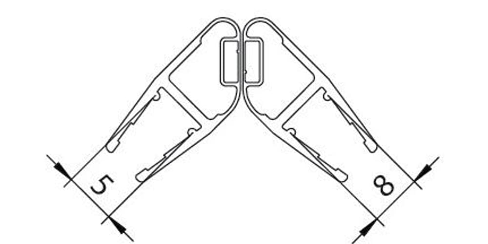 Profilo verticale magnete paio 1989mm 9000010767 No. figura 1