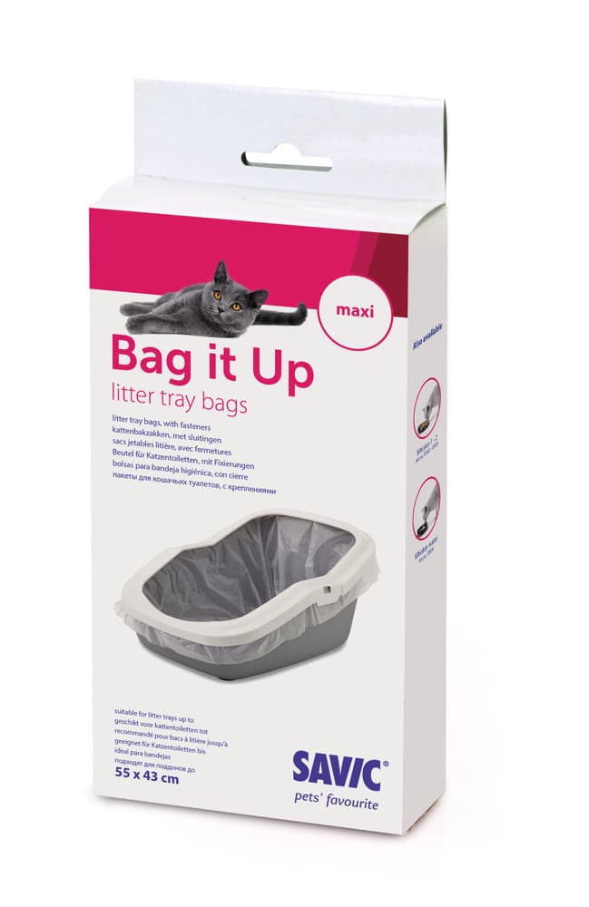 Bag it up Sacs Jumbo/Maxi, jusqu’à 55 x 43 cm, 12 pcs. Sac jetable litière pour chat Savic 658349700000 Photo no. 1