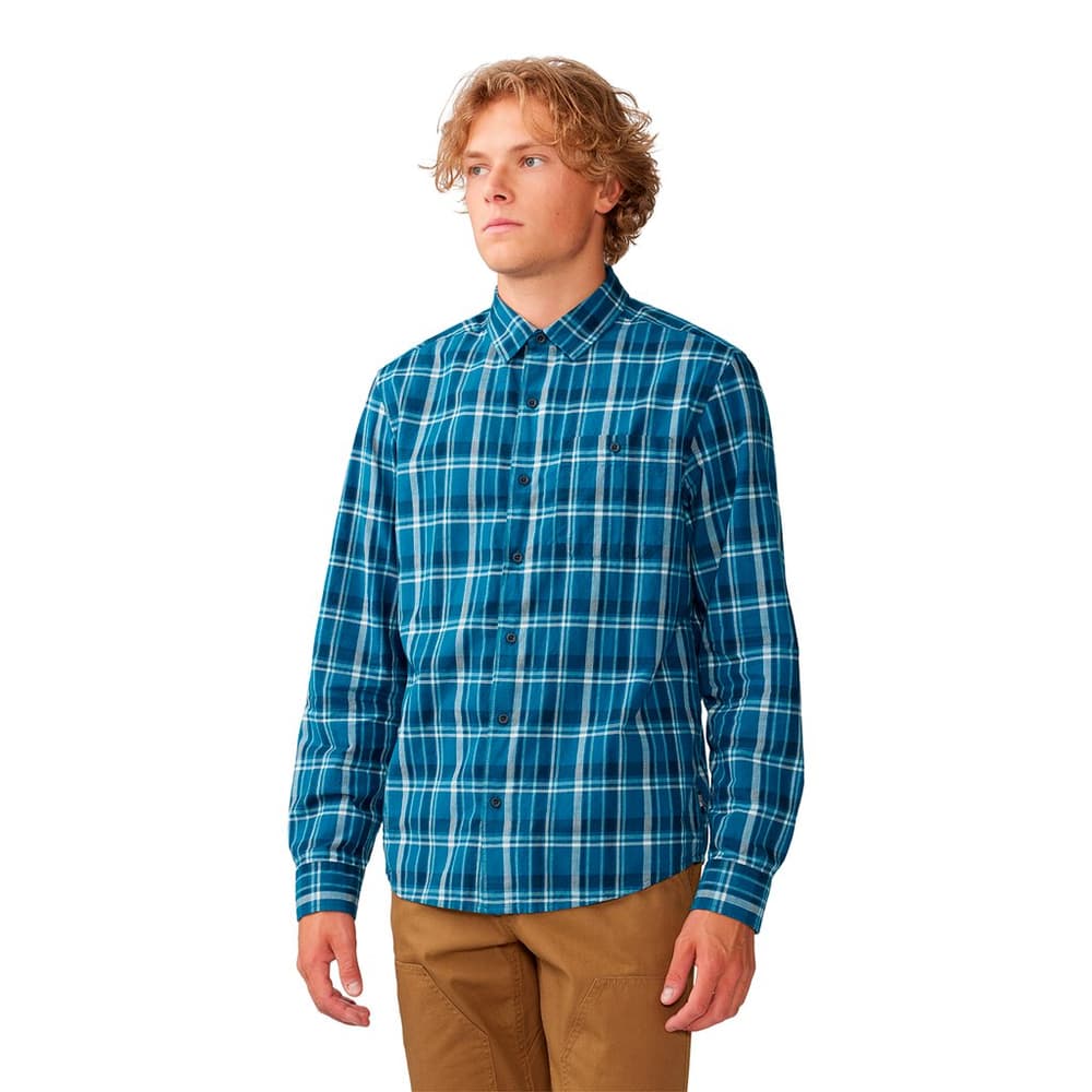 M Big Cottonwood LS Shirt Chemise MOUNTAIN HARDWEAR 474114800640 Taille XL Couleur bleu Photo no. 1
