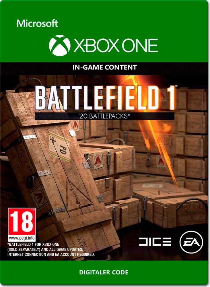 Xbox One - Battlefield 1: Battlepacks x20 Jeu vidéo (téléchargement) 785300137304 Photo no. 1