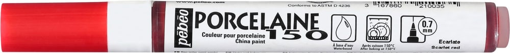 Feutre Fin Porzellan Porzellanfarbe Pebeo 663659900000 Farbe Scharlachrot Bild Nr. 1