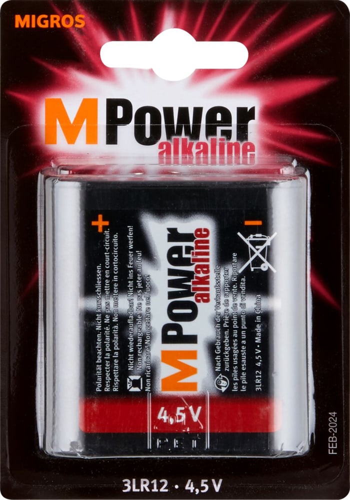 3LR12 / 4.5V 1 pièce pile Batterie M-Power 704718300000 Photo no. 1