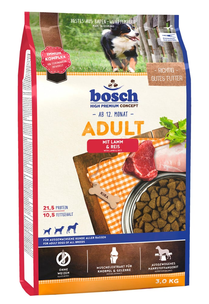 Adult agneau et riz, 3 kg Aliments secs bosch HPC 658285300000 Photo no. 1