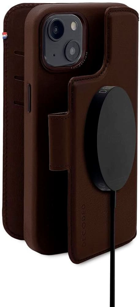 Detachable MagSafe Leather Wallet / iPhone 14 - Chocolate Brown Cover smartphone Decoded 785302407555 N. figura 1