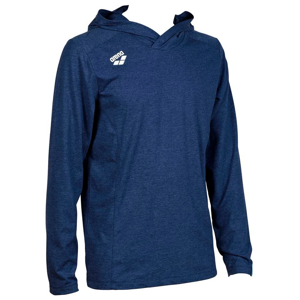 Team Hooded Long Sleeve T-Shirt Panel Pullover Arena 468713600443 Taglie M Colore blu marino N. figura 1