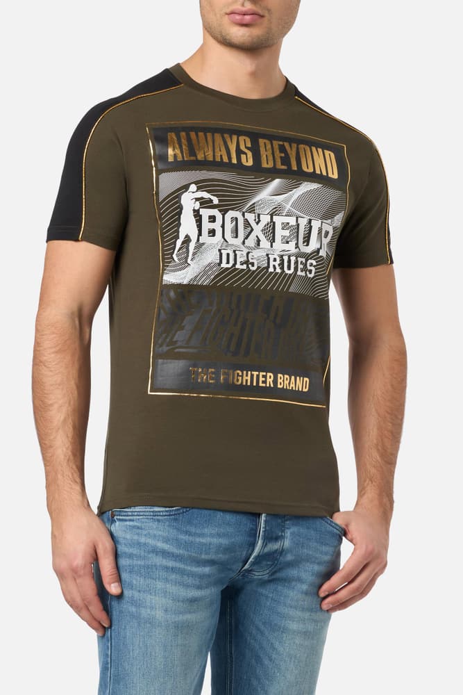 Regular T-Shirt with Print T-Shirt Boxeur des Rues 472698300563 Taglie L Colore verde scuro N. figura 1