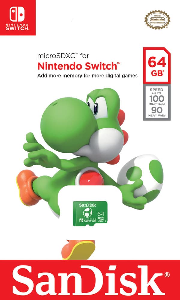microSDXC-Karte Nintendo Switch U3 64 GB Speicherkarte SanDisk 79834310000023 Bild Nr. 1