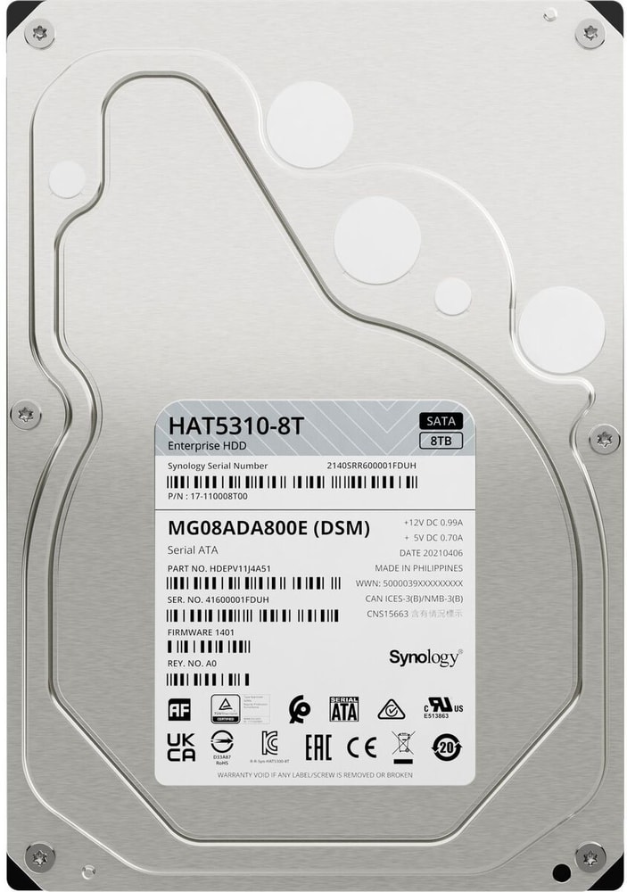 HAT5310 3.5" SATA 8 TB Interne Festplatte Synology 785302411909 Bild Nr. 1