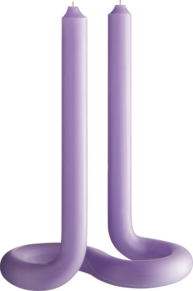 TWIST Bougie bâton 440590200000 Couleur Violet Dimensions L: 17.0 cm x P: 10.0 cm x H: 24.5 cm Photo no. 1