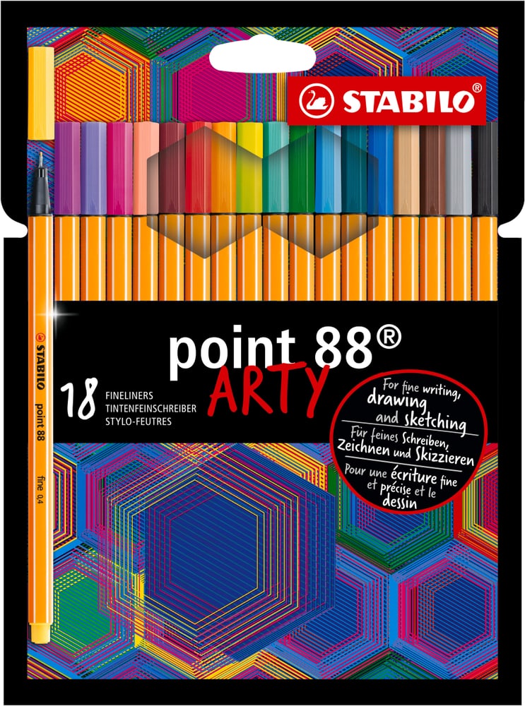 STABILO® point 88® stylo feutre étui à 18 ARTY Des crayons Stabilo 668345800000 Photo no. 1
