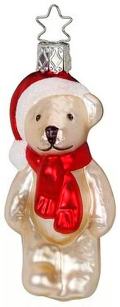 Boule de Noël Teddy Bear verre, H : 9.5 cm, fait main Décoration de sapin Inge Glas Manufaktur 785302444684 Photo no. 1