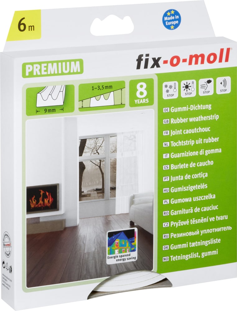 Fix-O-Moll E-Profil Gummi-Dichtung 9 x 4 mm, 6 m Dichtung - kaufen