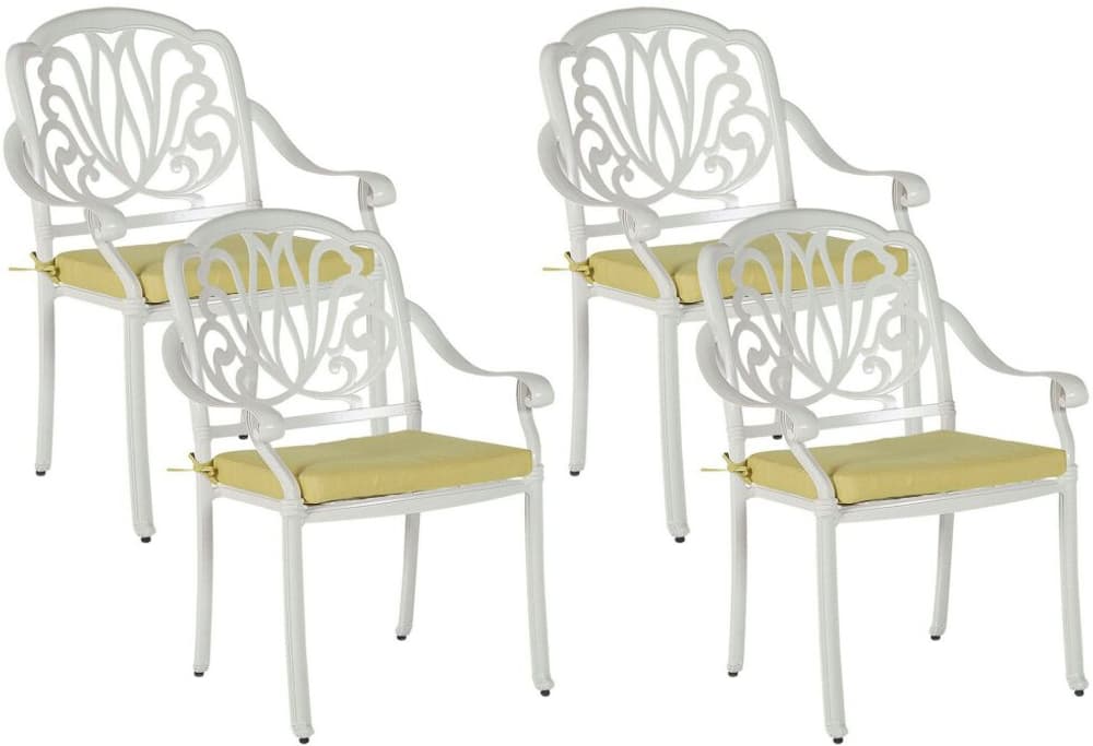 Set di 4 sedie da giardino bianco ANCONA Sedia da giardino Beliani 759247400000 N. figura 1