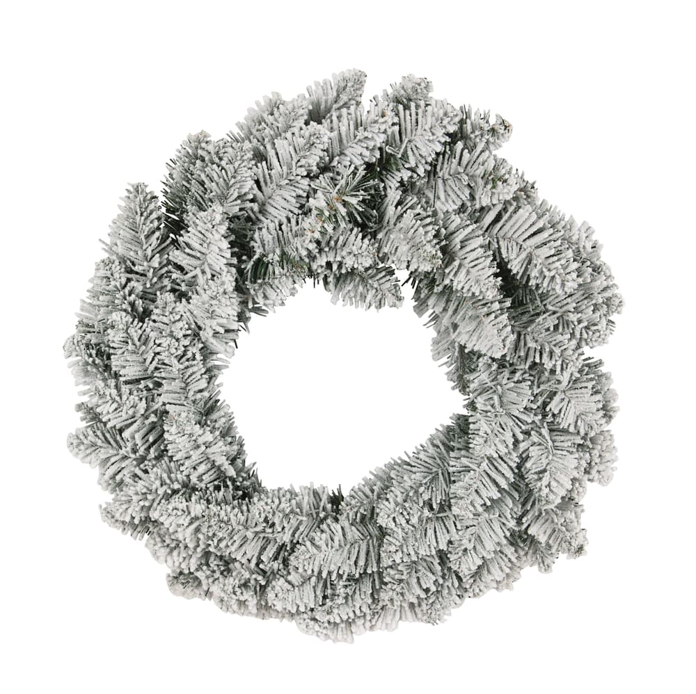 Couronne décorative enneigée Couronne décorative Do it + Garden 655122700000 Couleur Blanc Dimensions ø: 45.0 cm x H: 10.0 cm Photo no. 1