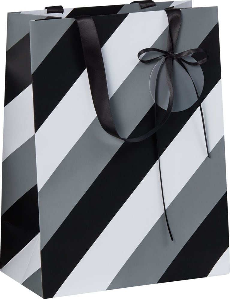 Sac cadeau Sac cadeau 440887900000 Couleur Gris, Noir / Blanc Dimensions L: 23.0 cm x P: 30.0 cm x H: 0.5 cm Photo no. 1