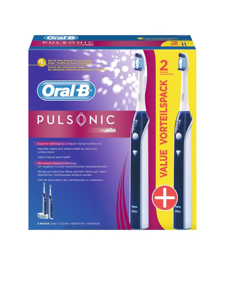 Pulsonic Brosse à dents sonique + 2. manche gratuite Oral-B 71786900000010 Photo n°. 1