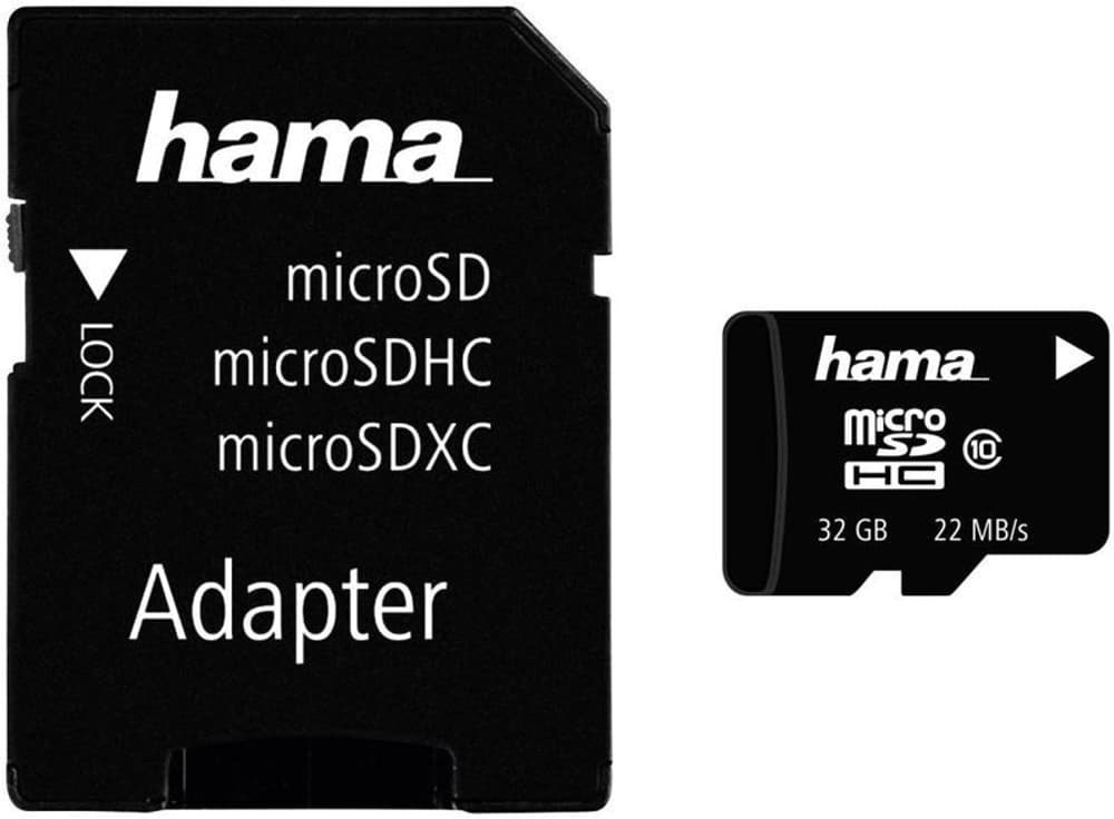 32GB Class 10 22MB / s + Adapter / Foto Carte mémoire Hama 785300172165 Photo no. 1