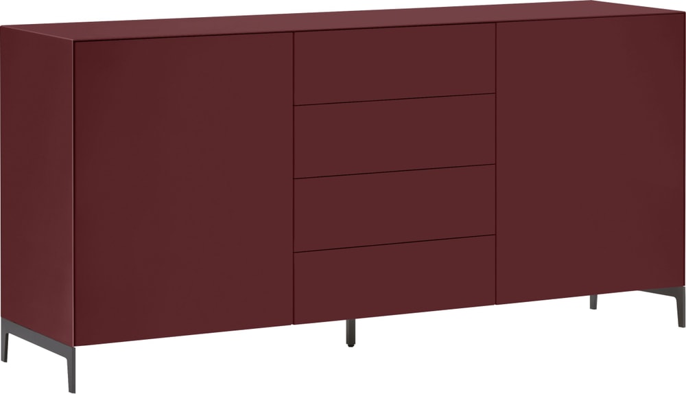 LUX Sideboard 400848700000 Dimensioni L: 180.0 cm x P: 46.0 cm x A: 86.5 cm Colore Rosso scuro N. figura 1