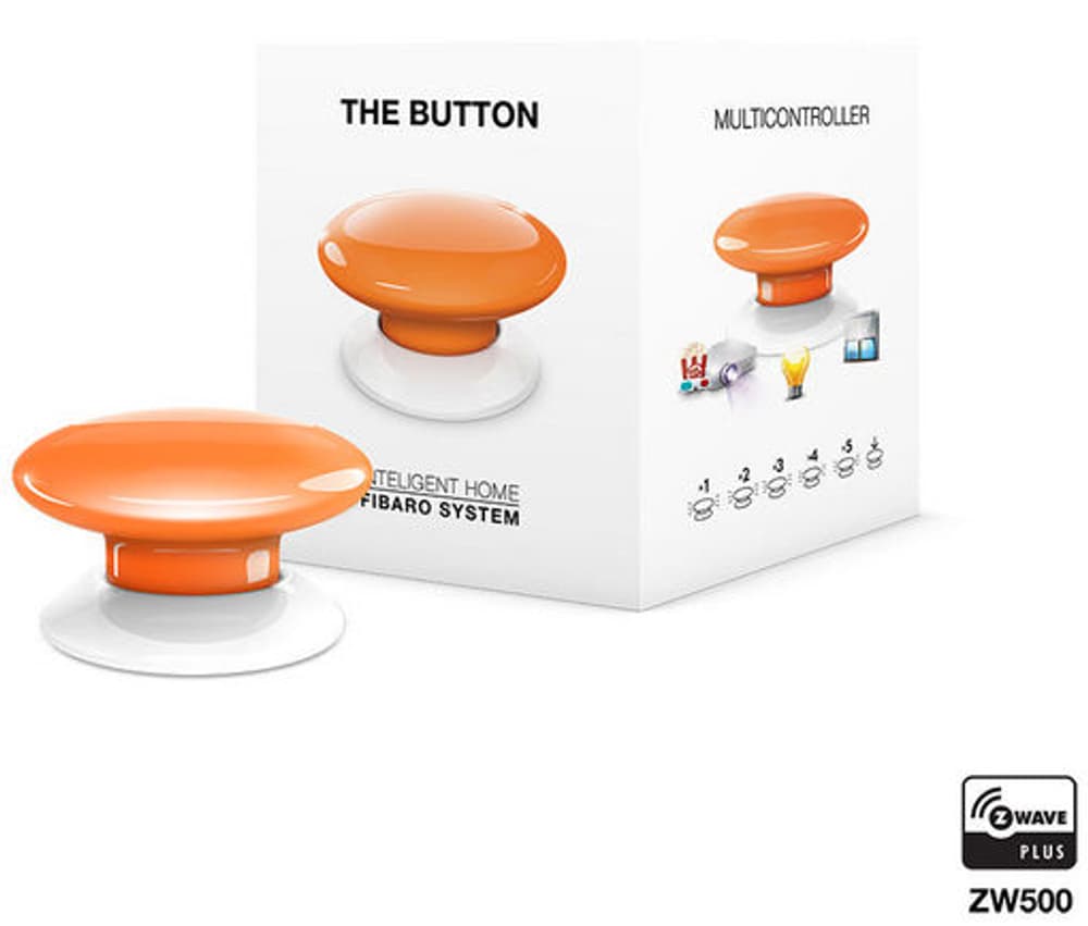 Z-Wave Button orange Contrôleur de maison intelligente Fibaro 785300132253 Photo no. 1