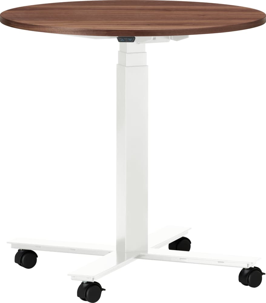 FLEXCUBE Tavolo da riunione regolabile in altezza 401935000000 Dimensioni A: 66.5 cm Colore Noce N. figura 1