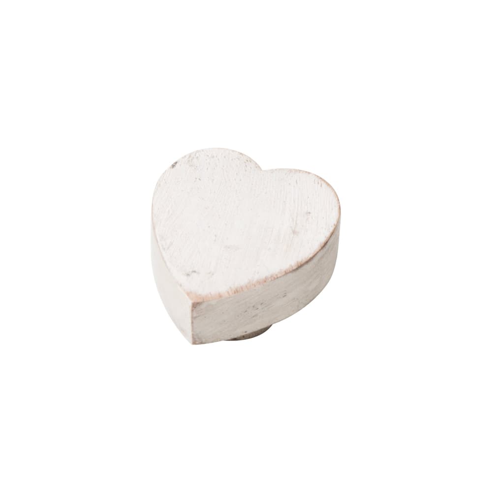 Bouton de meuble cœur blanc lavé Poignées & boutons de meubles 607127500000 Photo no. 1