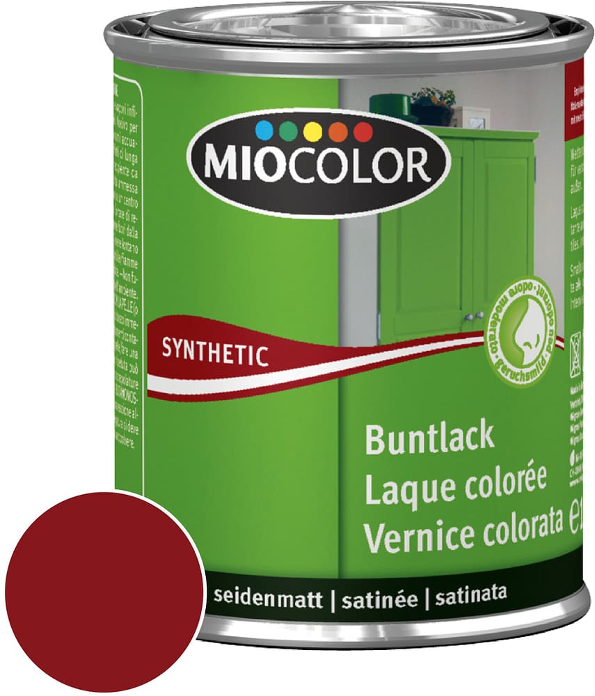 Synthetic Buntlack seidenmatt Weinrot 125 ml Synthetic Buntlack Miocolor 661439900000 Farbe Weinrot Inhalt 125.0 ml Bild Nr. 1