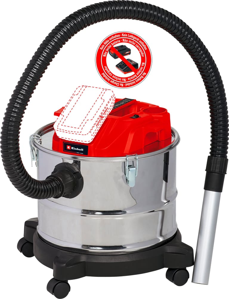 Aspirateur à cendres 18 V TE-AV 18/15 Li C-Solo Aspirateur vide cendres Einhell 61673800000022 Photo n°. 1