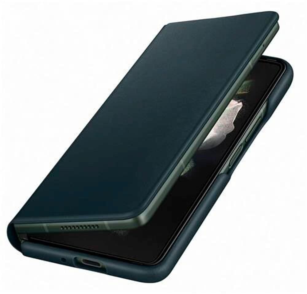 Galaxy Z Fold3 Leather Flip Cover Green Smartphone Hülle Samsung 785302422745 Bild Nr. 1