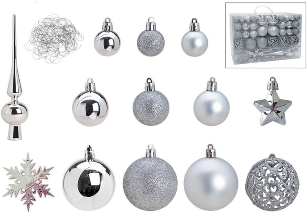 Weihnachtskugeln-Set 111er Ø 3/4/6 cm, silber Baumschmuck G. Wurm 785302444262 Bild Nr. 1